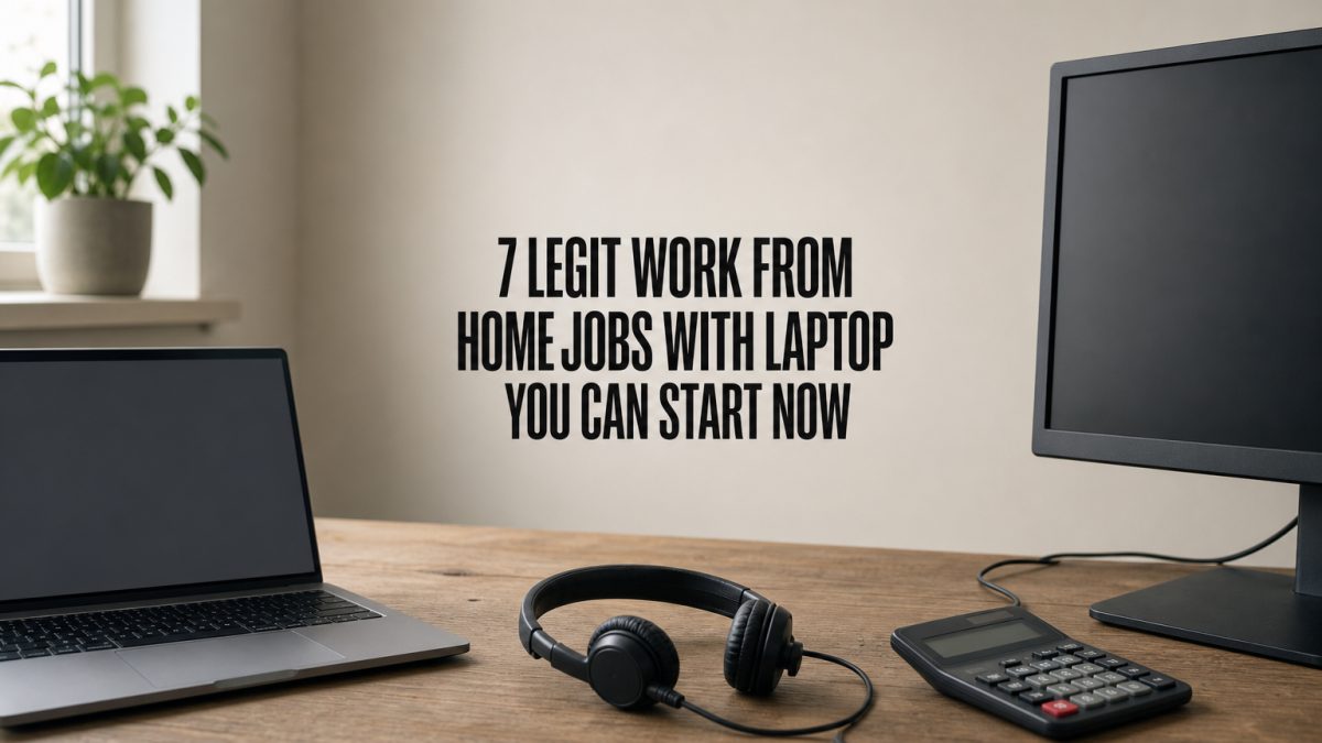 7 Legit Work from Home Jobs with Laptop You Can Start Now